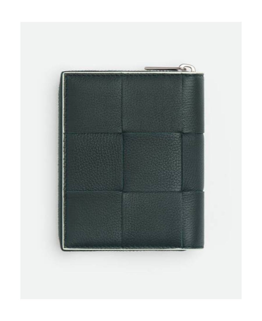 Bottega Veneta Box Zipper Wallet In Green