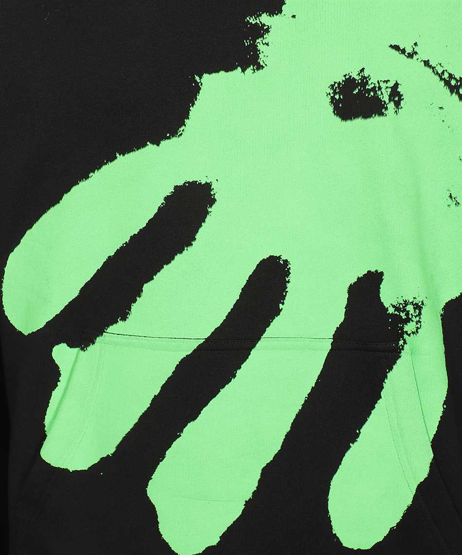 Msgm Long-sleeved Hooded Sweater In Black
