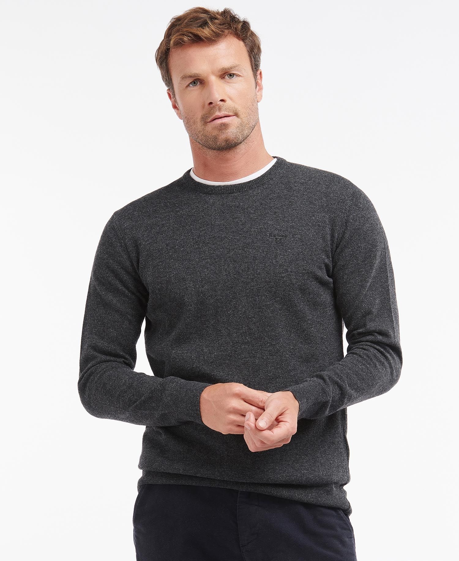 Barbour Logo Wool Embroidered Sweater In Black