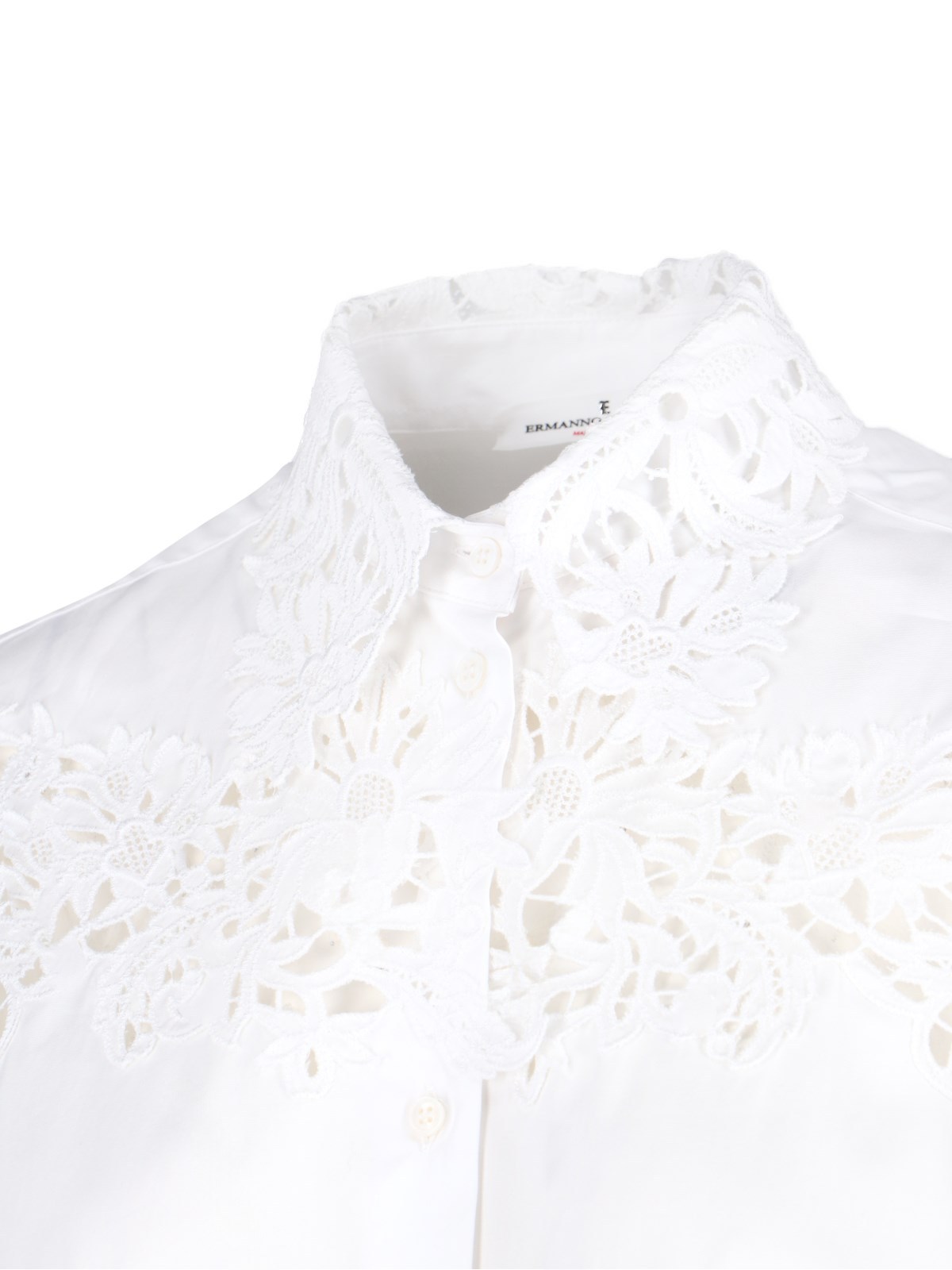 Ermanno Scervino Lace-panelling Poplin Shirt
