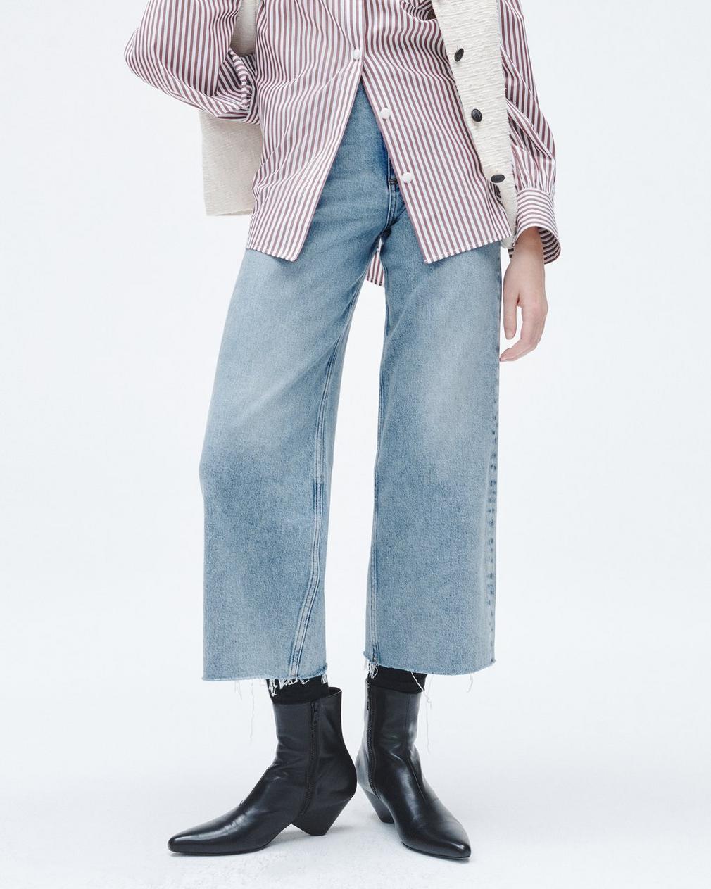 Rag & Bone High-rise Vintage Stretch Jeans Pants In Blue