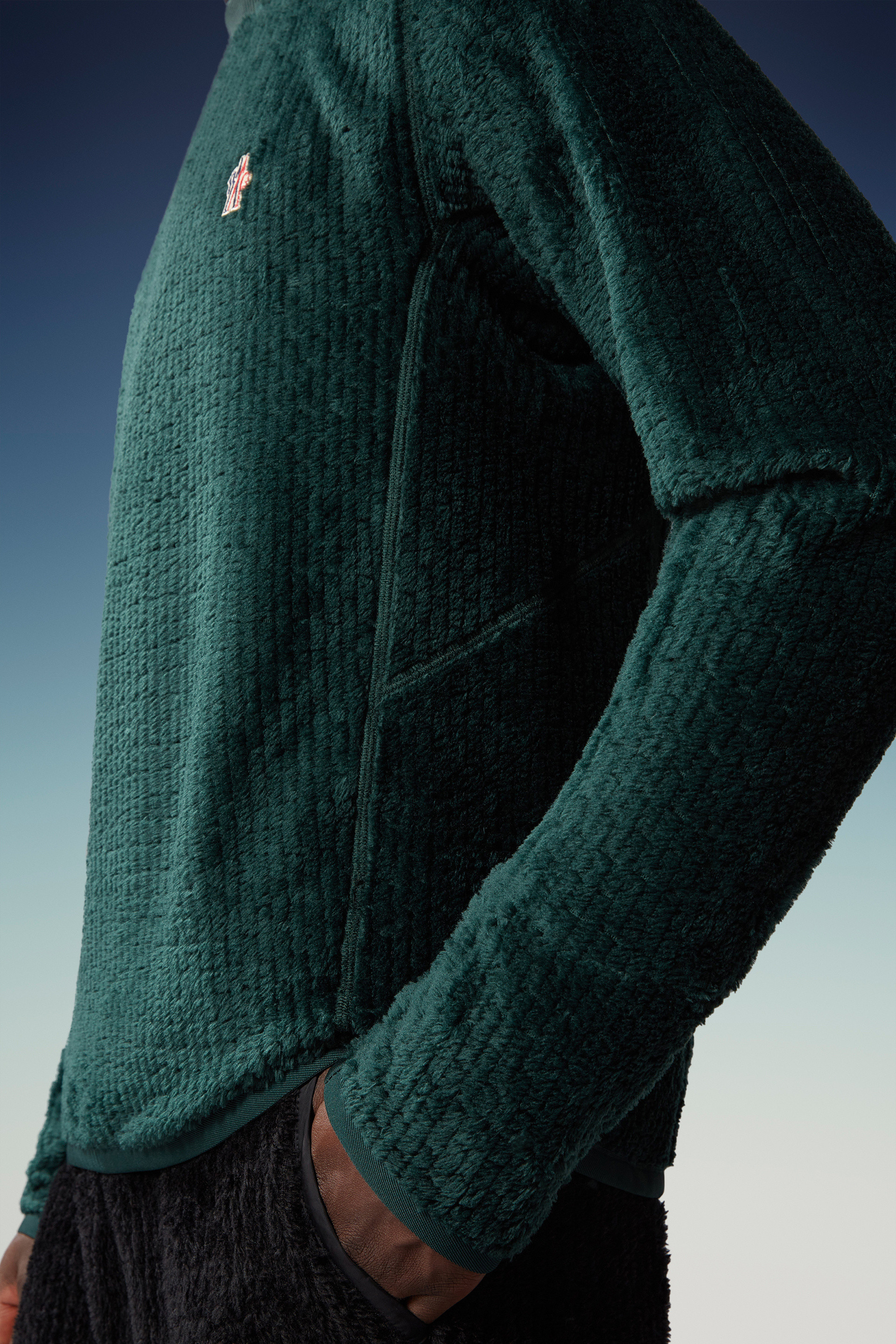 Moncler Grenoble Day-namic Logo-patch Sweatshirt In Green