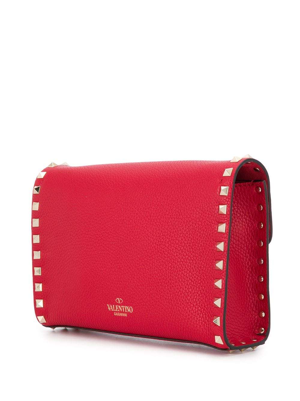 Valentino Rockstud Shoulder Bag In Red
