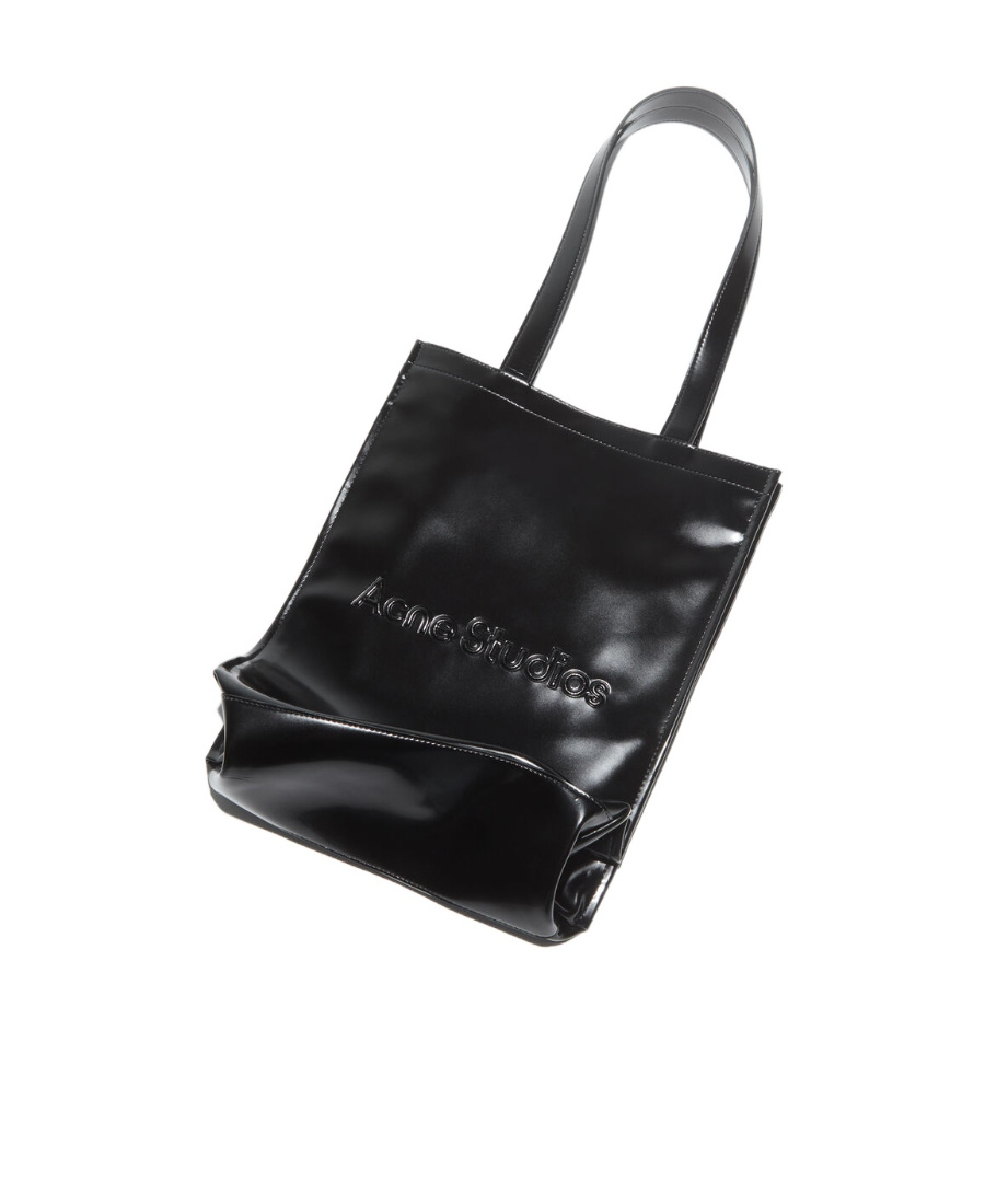 Shop Acne Studios Embossed-logo Tote Bag In Black