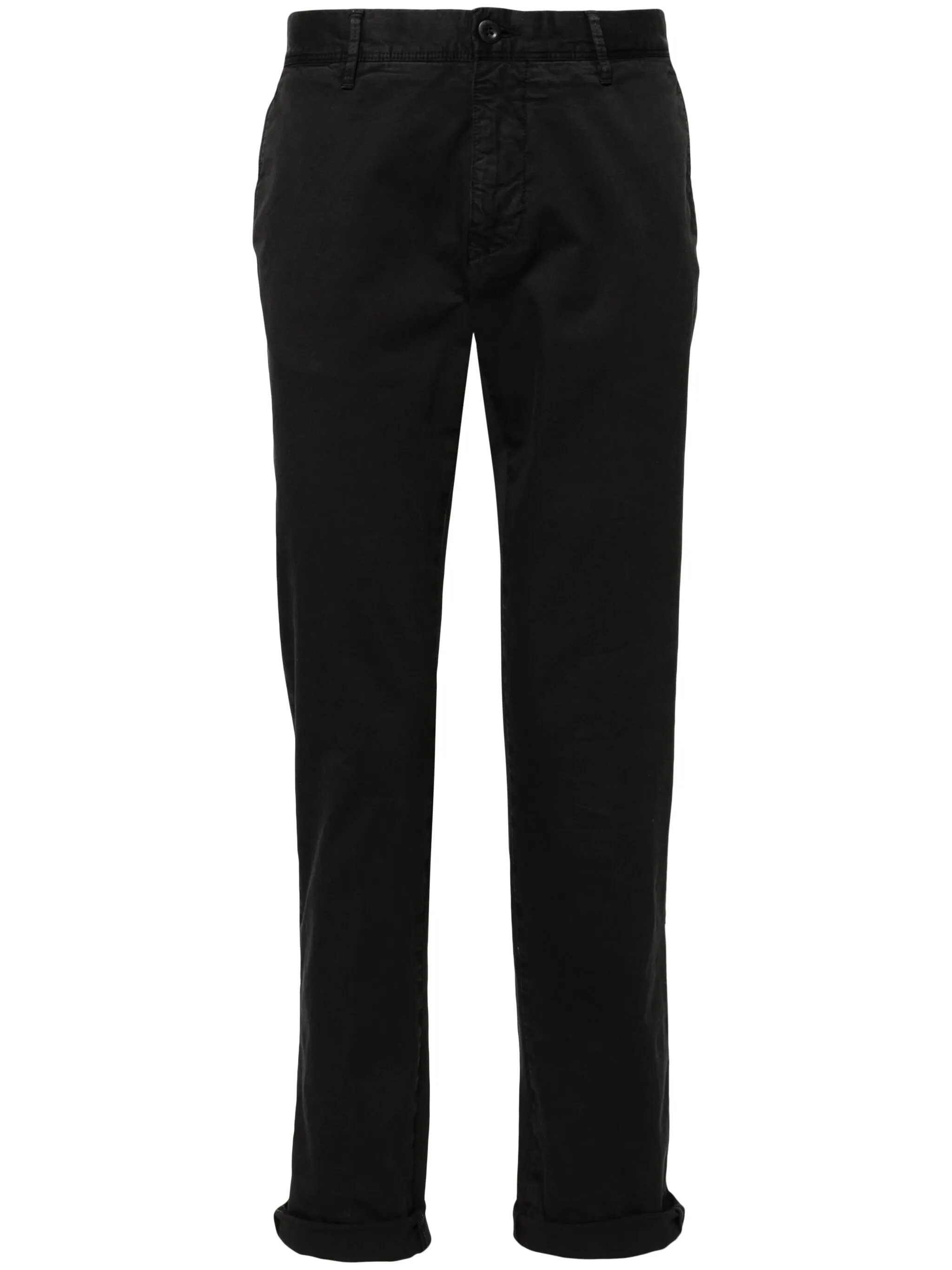 Incotex Low-rise Straight-leg Trousers In Black