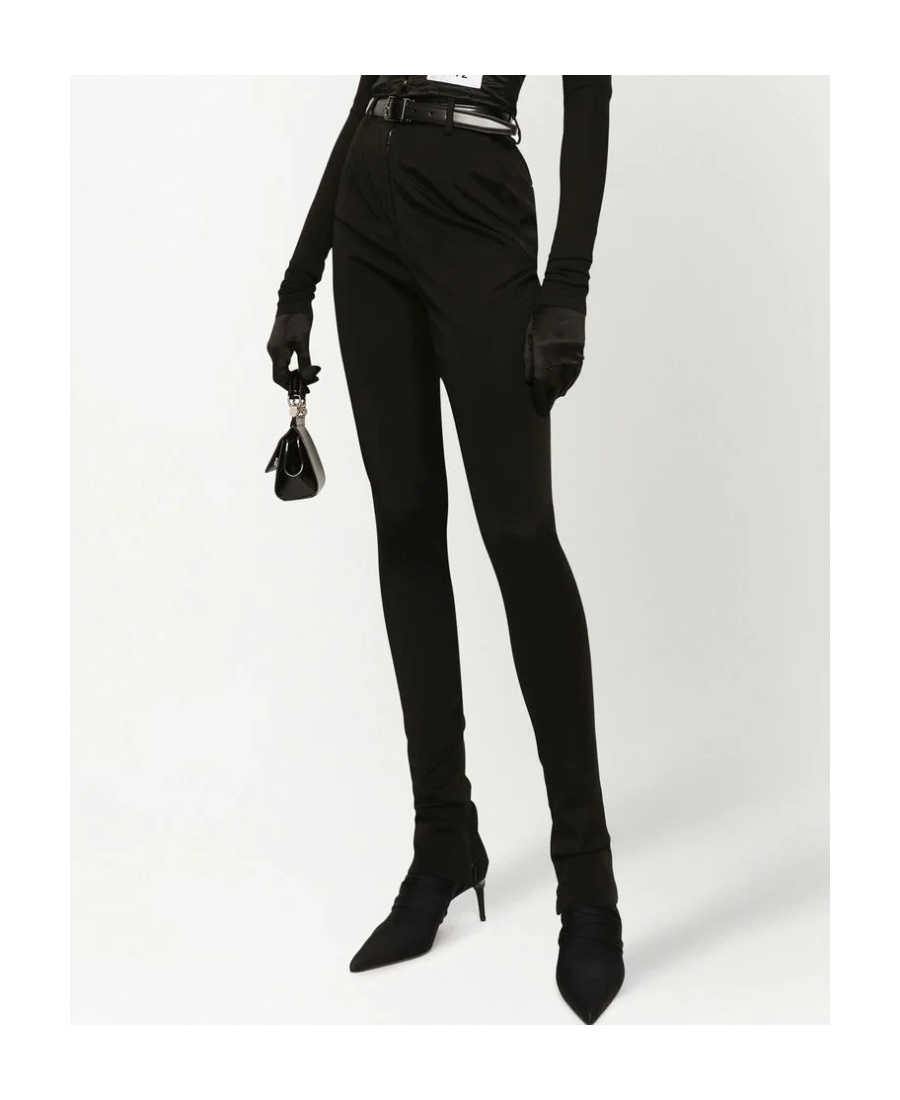 Dolce & Gabbana High Waisted Skinny-fit Trousers In Black