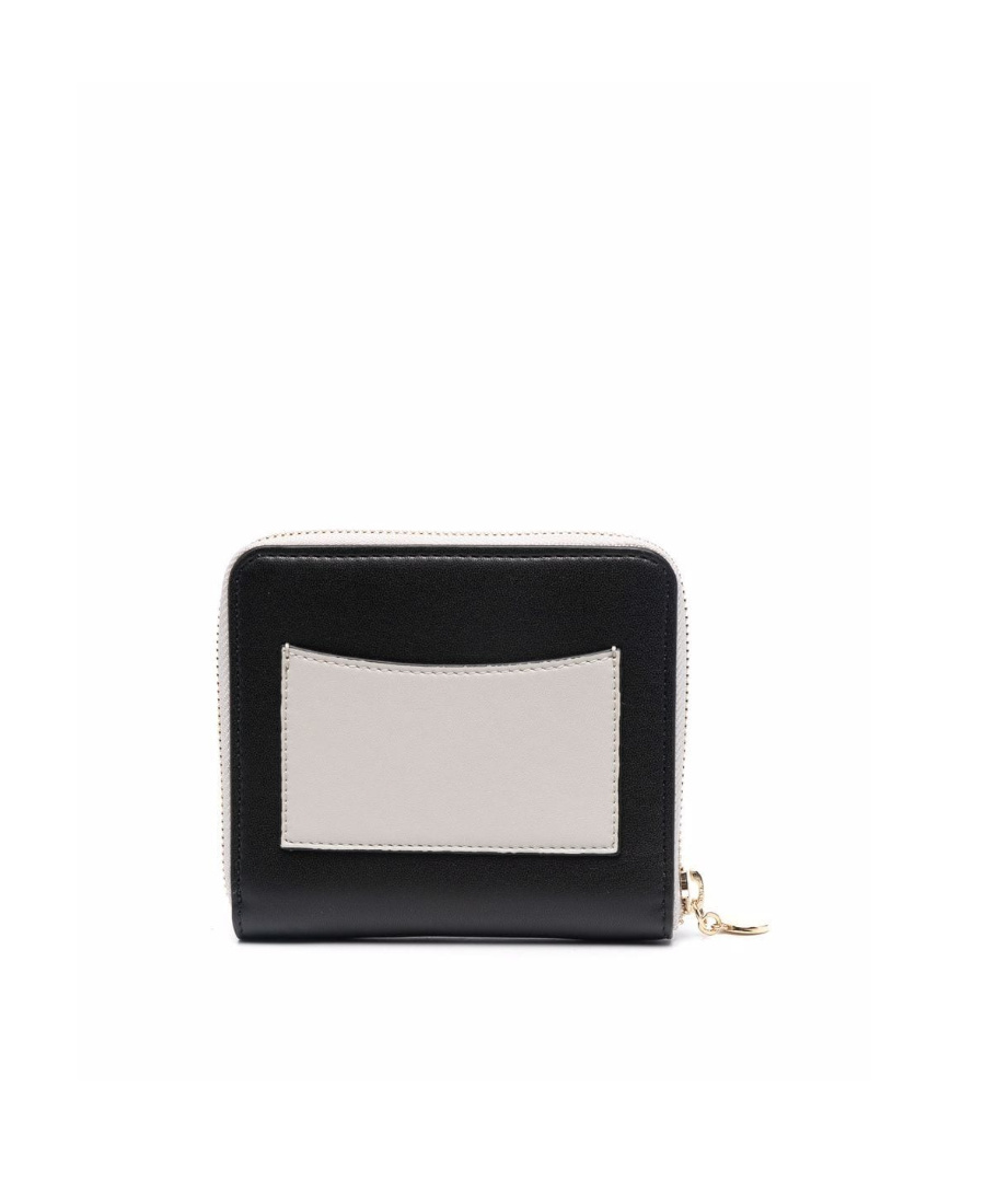 Stella Mccartney Stella Logo Zip-around Wallet In Black