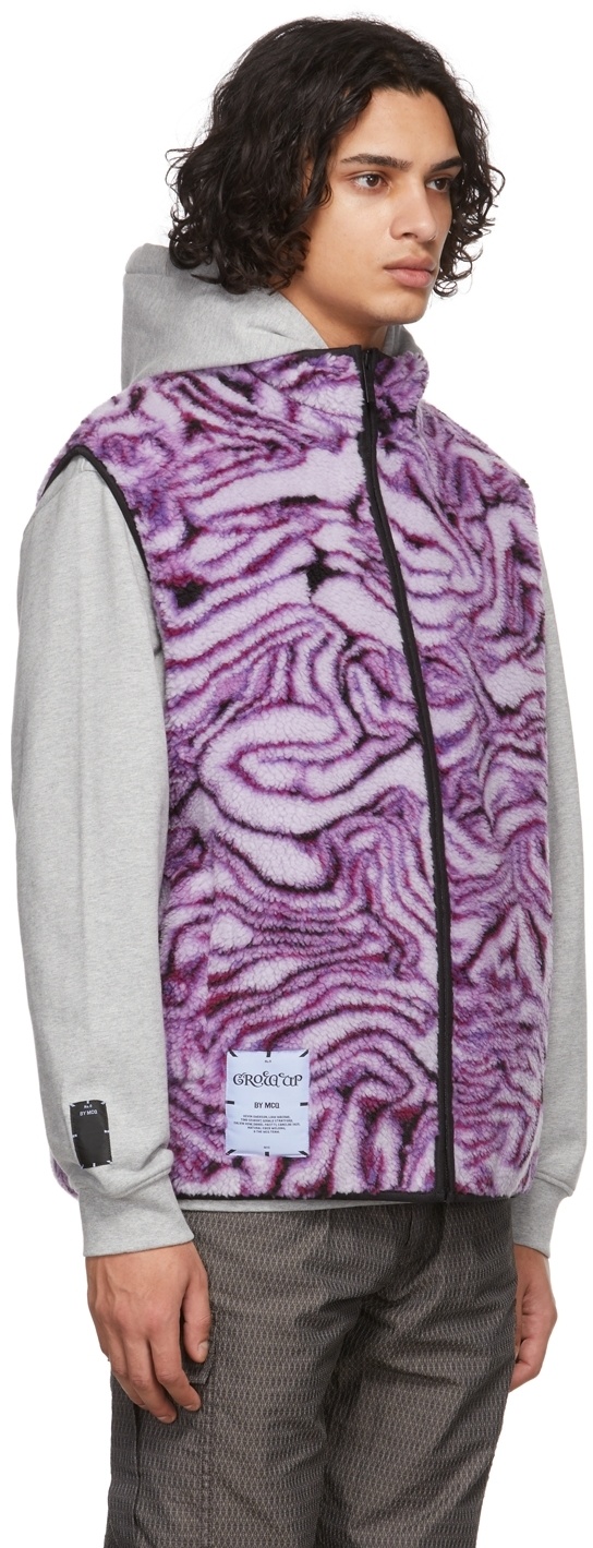 Shop Mcq By Alexander Mcqueen Sleeveless Zipper Casual Jacket In Purple