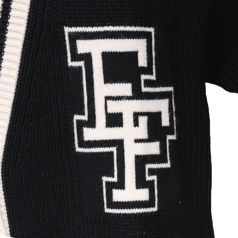 Elisabetta Franchi Logo Patch V-neck Cardigan In Black