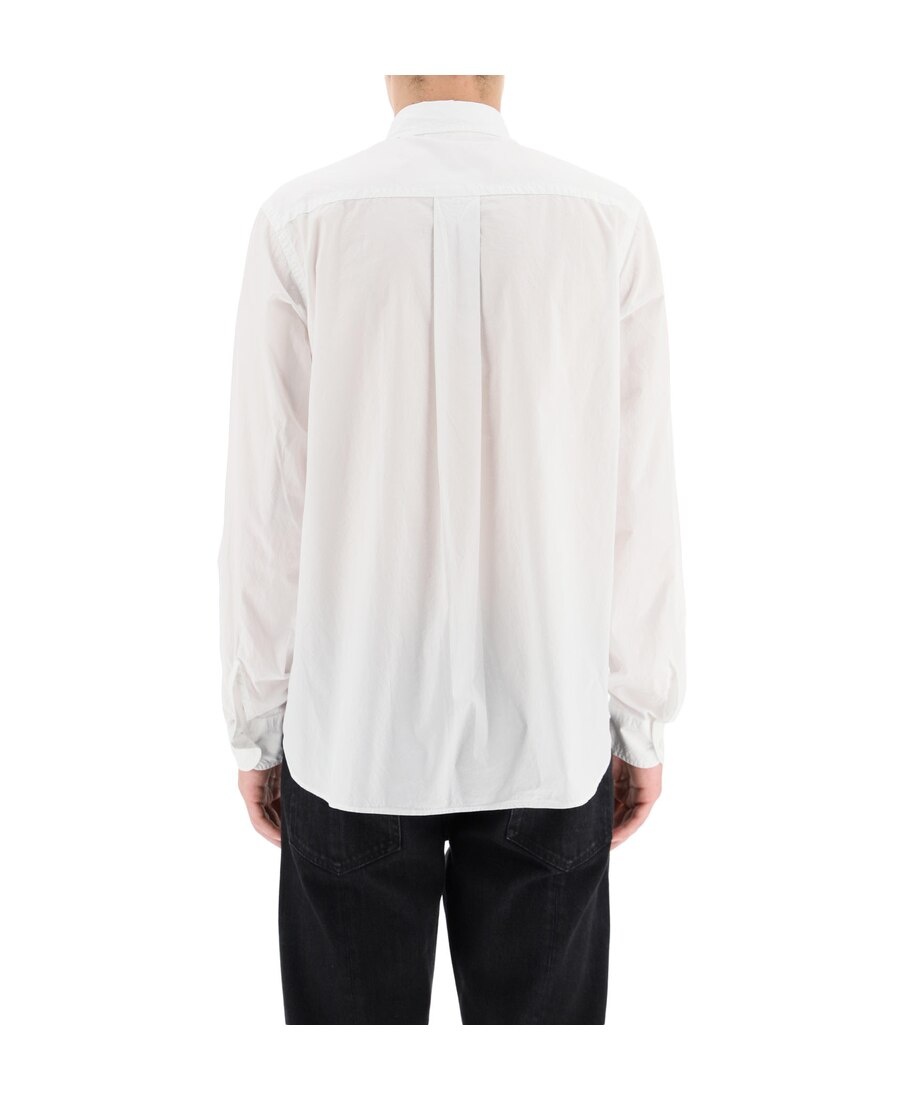 Kenzo Tiger Embroidered Button-front Shirt In White