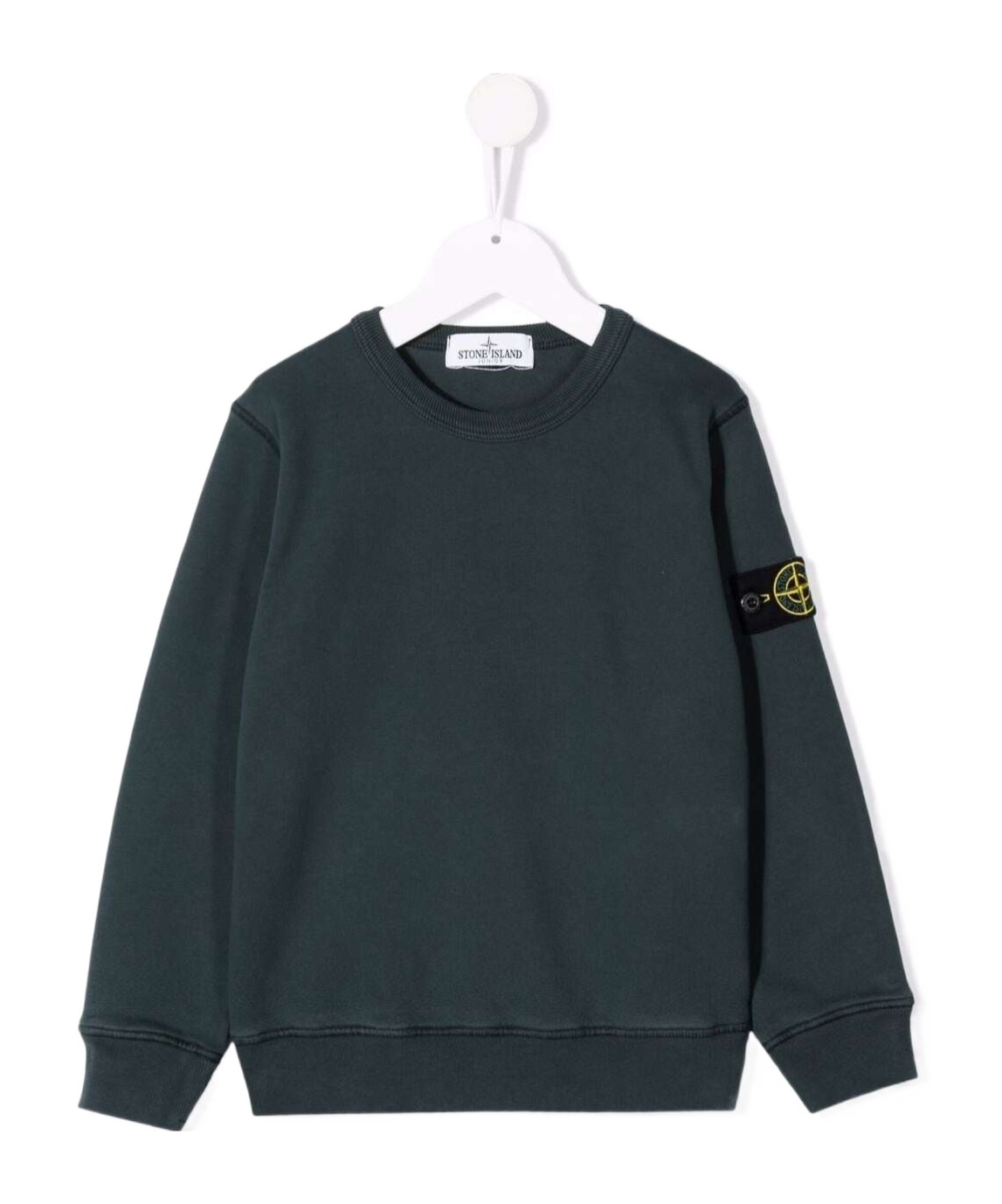 Stone Island Compass-badge Cotton Sweatshirt In Green