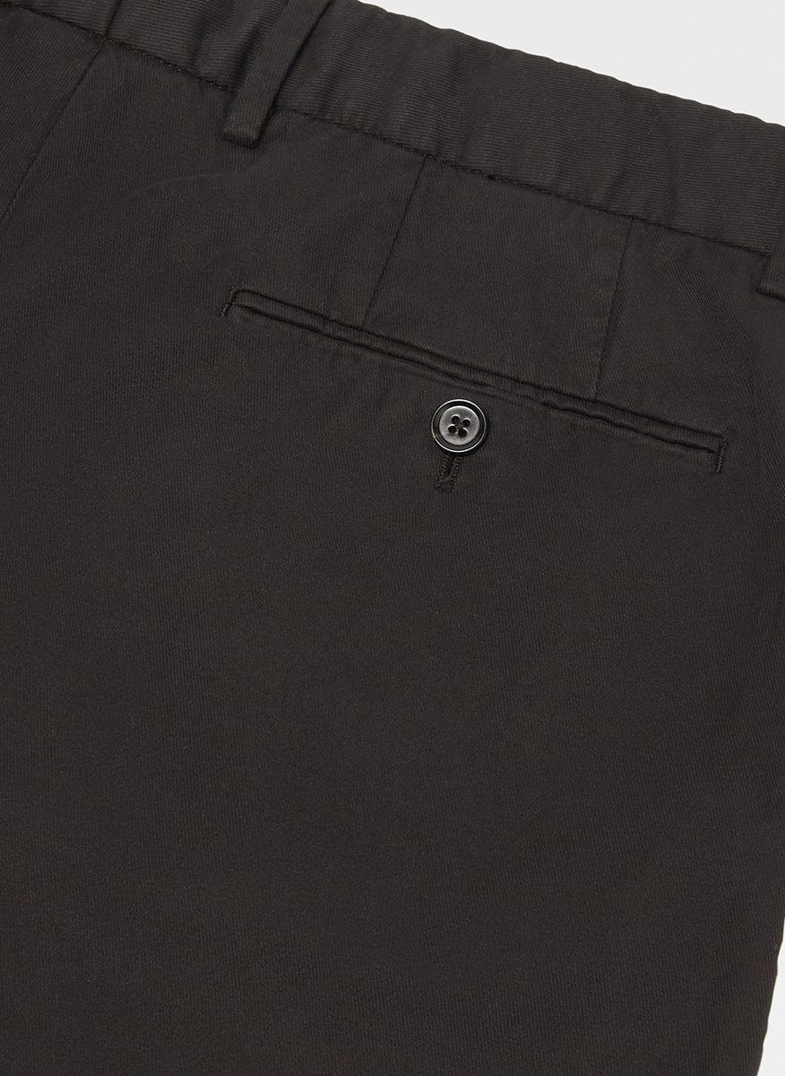 Zegna Tapered Chinos In Black