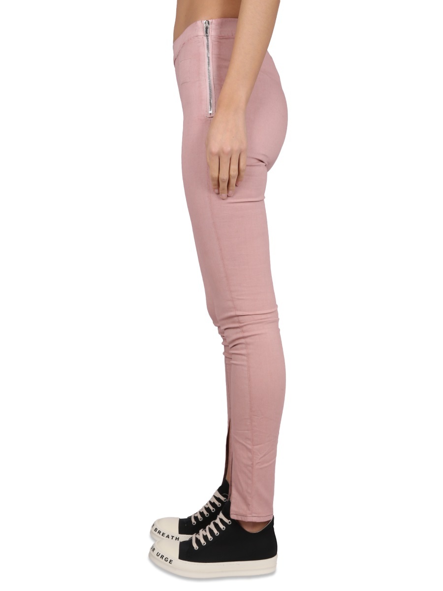 Rick Owens Drkshdw Slit-detail Leggings In Pink