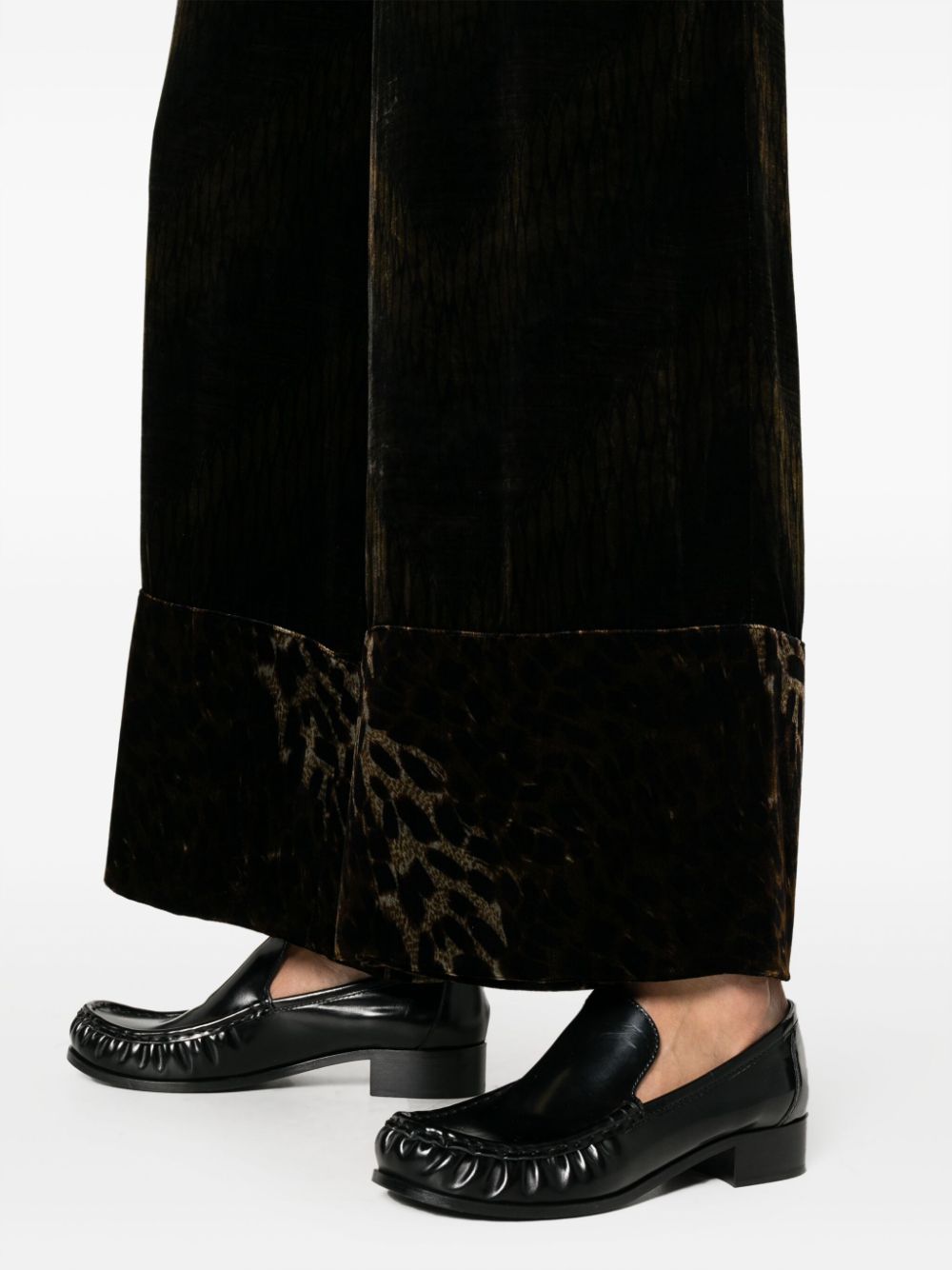 Pierre-louis Mascia Pierre Louis Mascia Silk Printed Trousers In Black