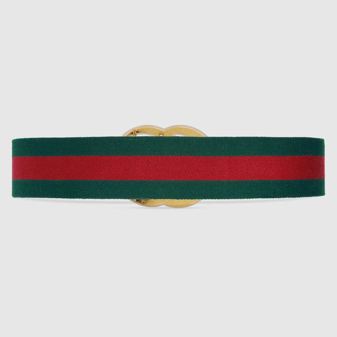 Gucci Elastic Web Belt With Double G Buckle In Multi