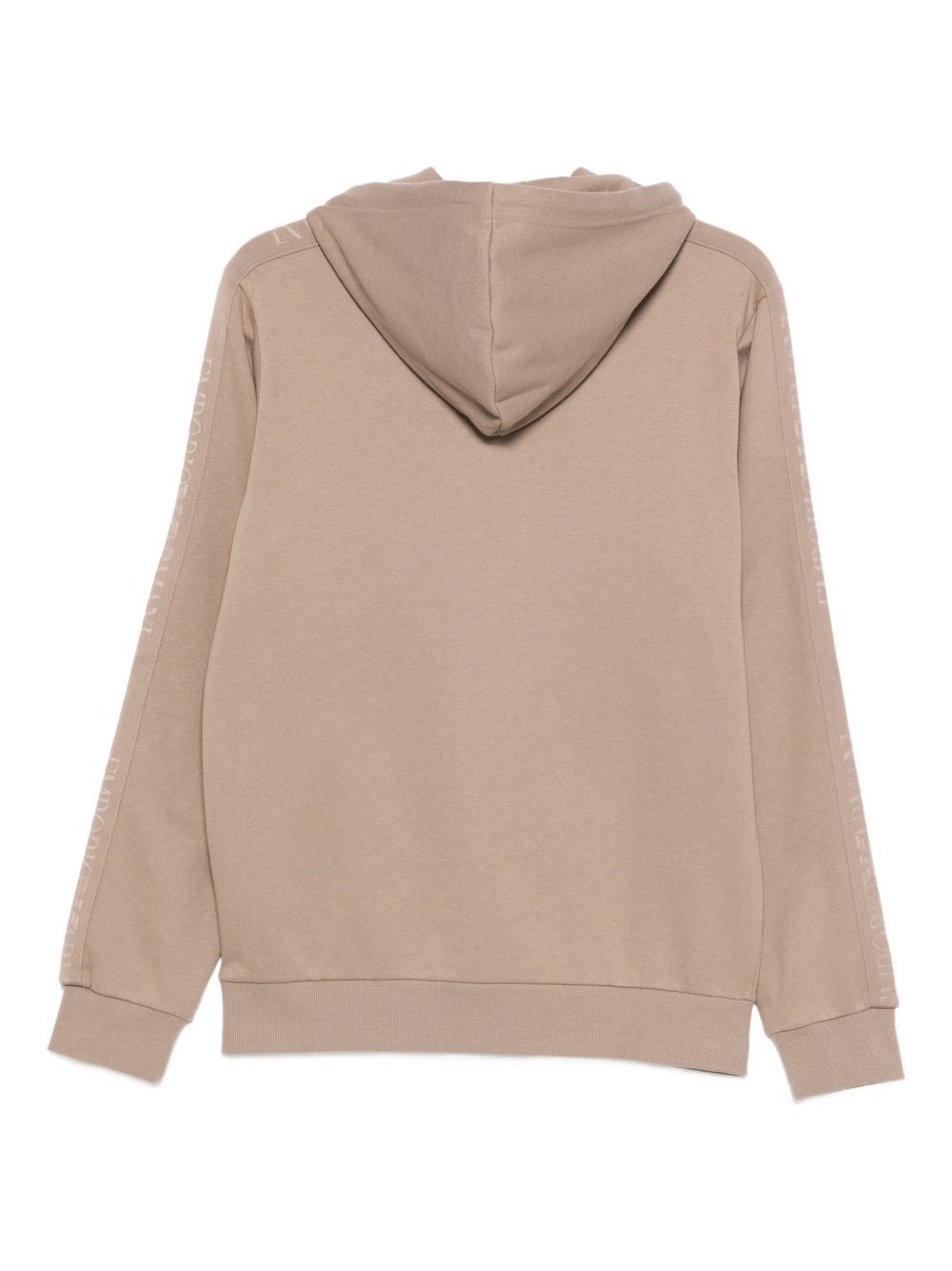 Emporio Armani Cotton Blend Loungewear Hoodie In Neutral