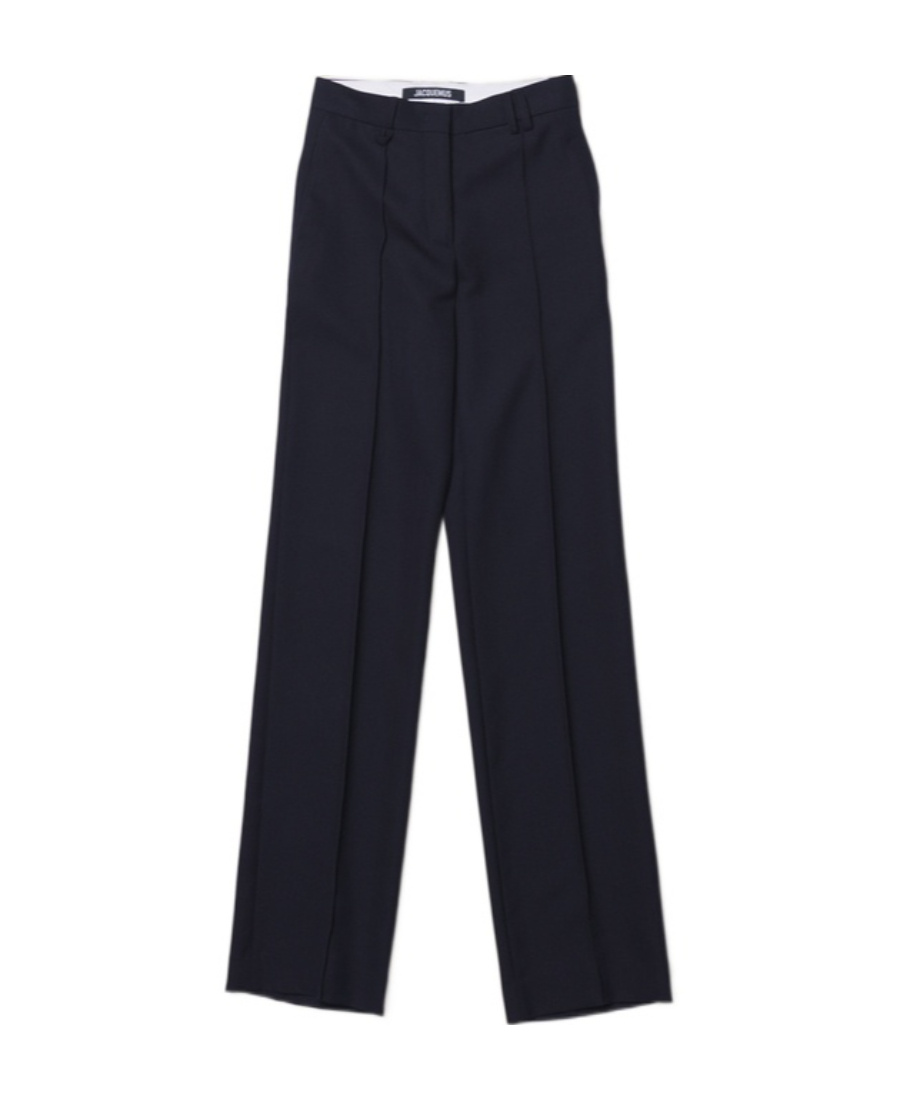 Jacquemus High-rise Straight-leg  Trousers In Black
