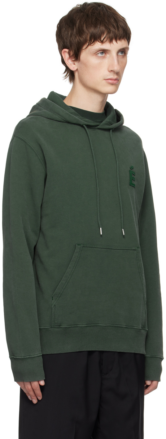 Etudes Studio Green Klein Patch Hoodie In Black
