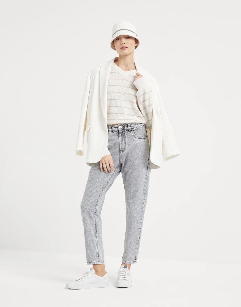 Brunello Cucinelli Straight-leg Mid-rise Jeans In Gray