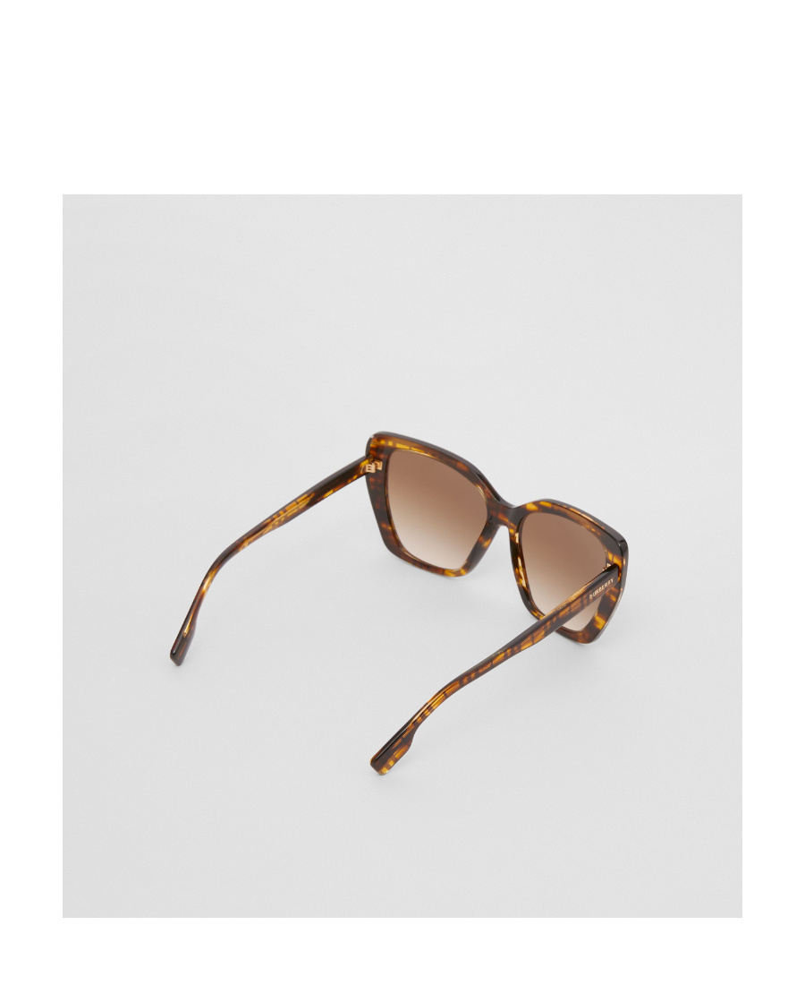 Burberry Check Cat-eye Sunglasses In Brown