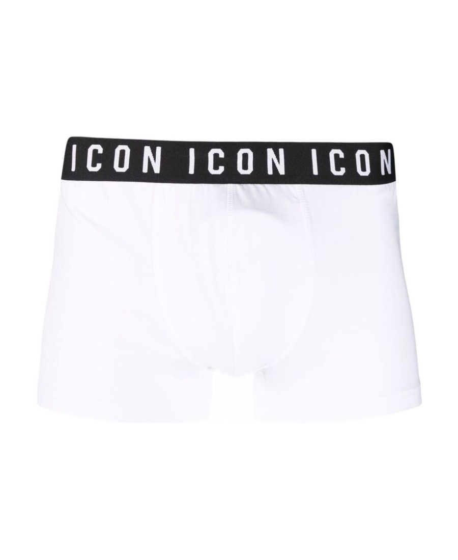 Dsquared2 Logo Boxer Shorts With Elastic Waistband In White