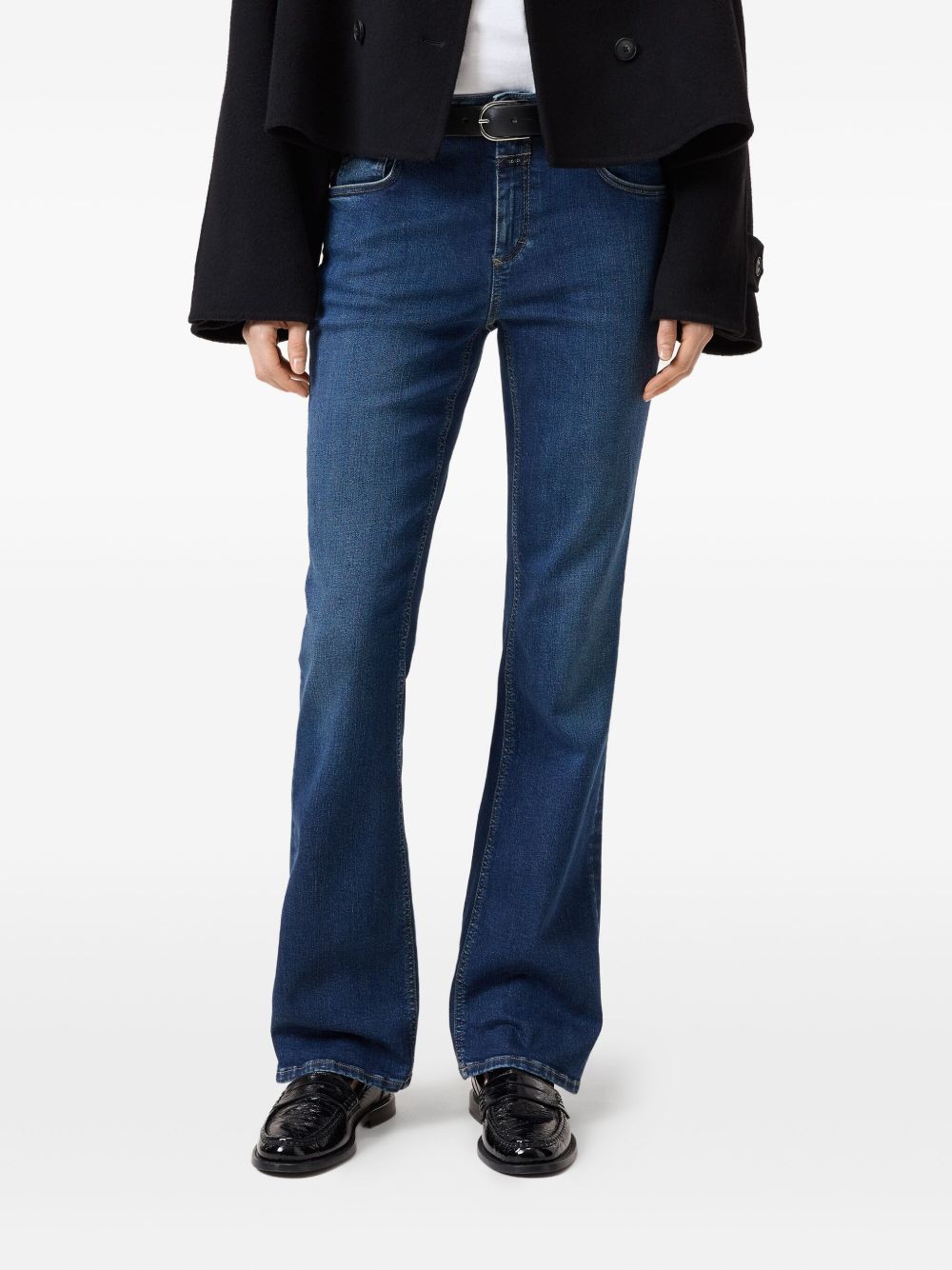Closed Faded Bell-bottom Jeans In Blue