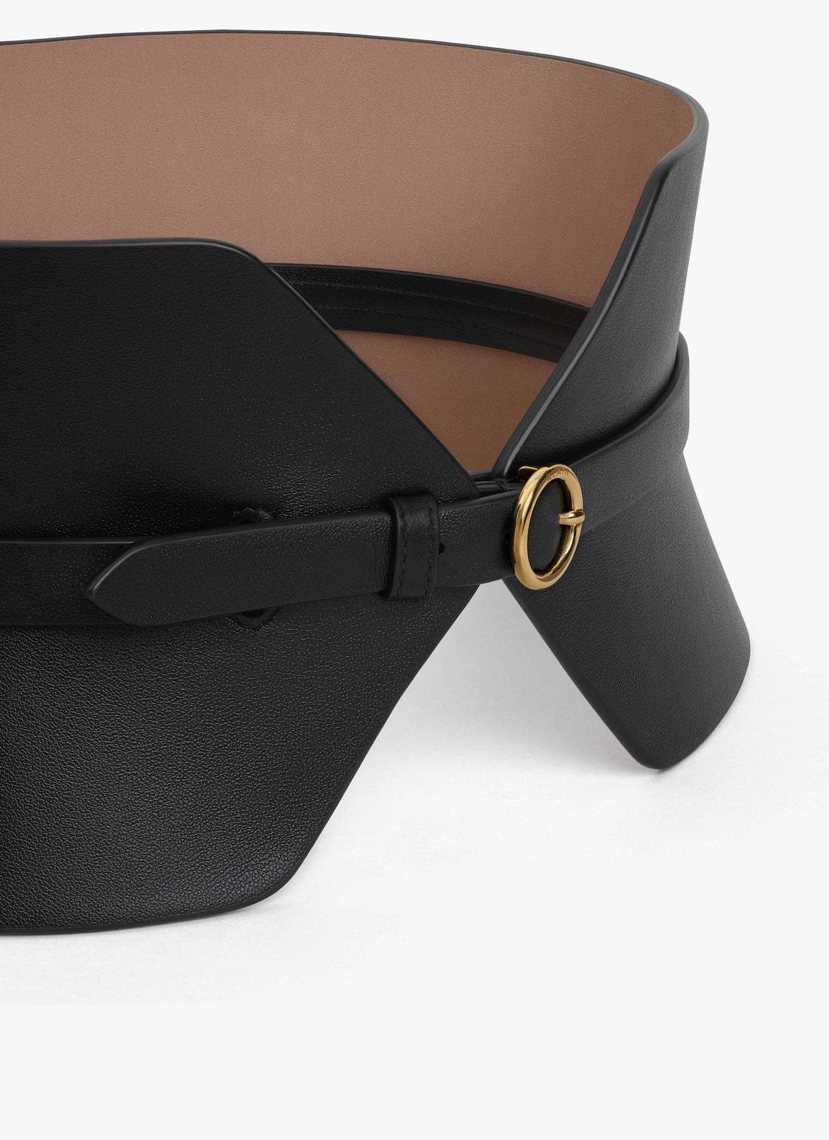 Alaïa Double Bustier Belt In Calfskin In Black