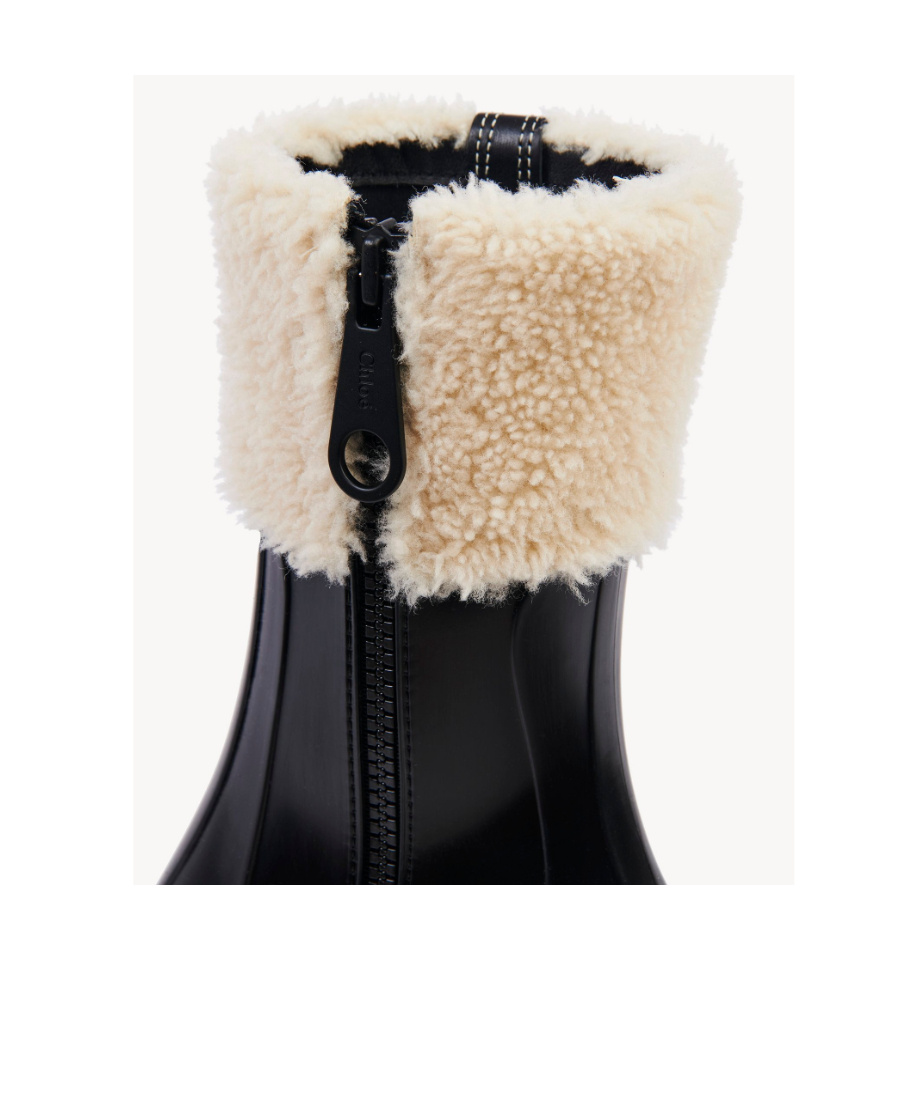 Chloé Betty 70mm Ankle Rain Boots In Black