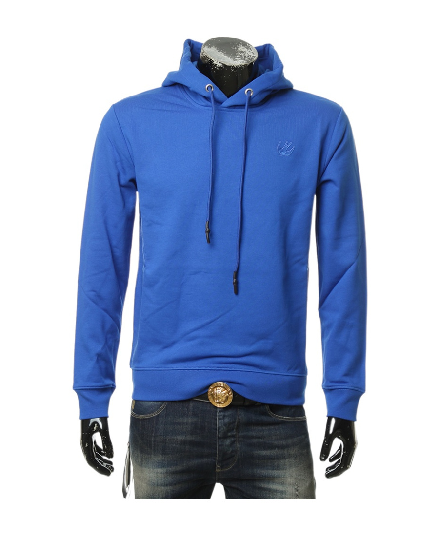 Mcq By Alexander Mcqueen Logo Hooded Sweater In Blue