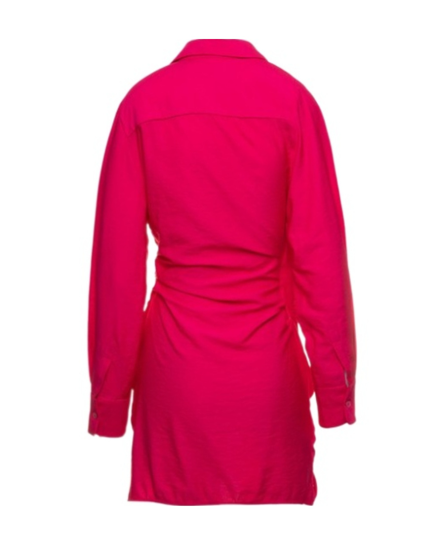 Jacquemus Pleated Mini Dress In Red