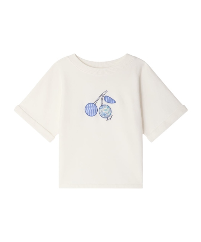 Bonpoint Faros Cherry-patterned Sweatshirt In White