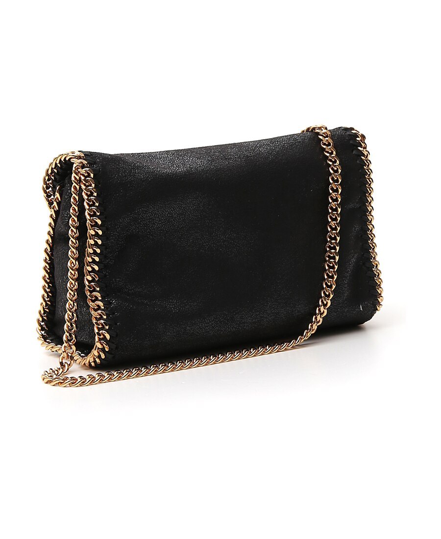 Stella Mccartney Falabella Mini Vegan-leather Cross-body Bag In Black