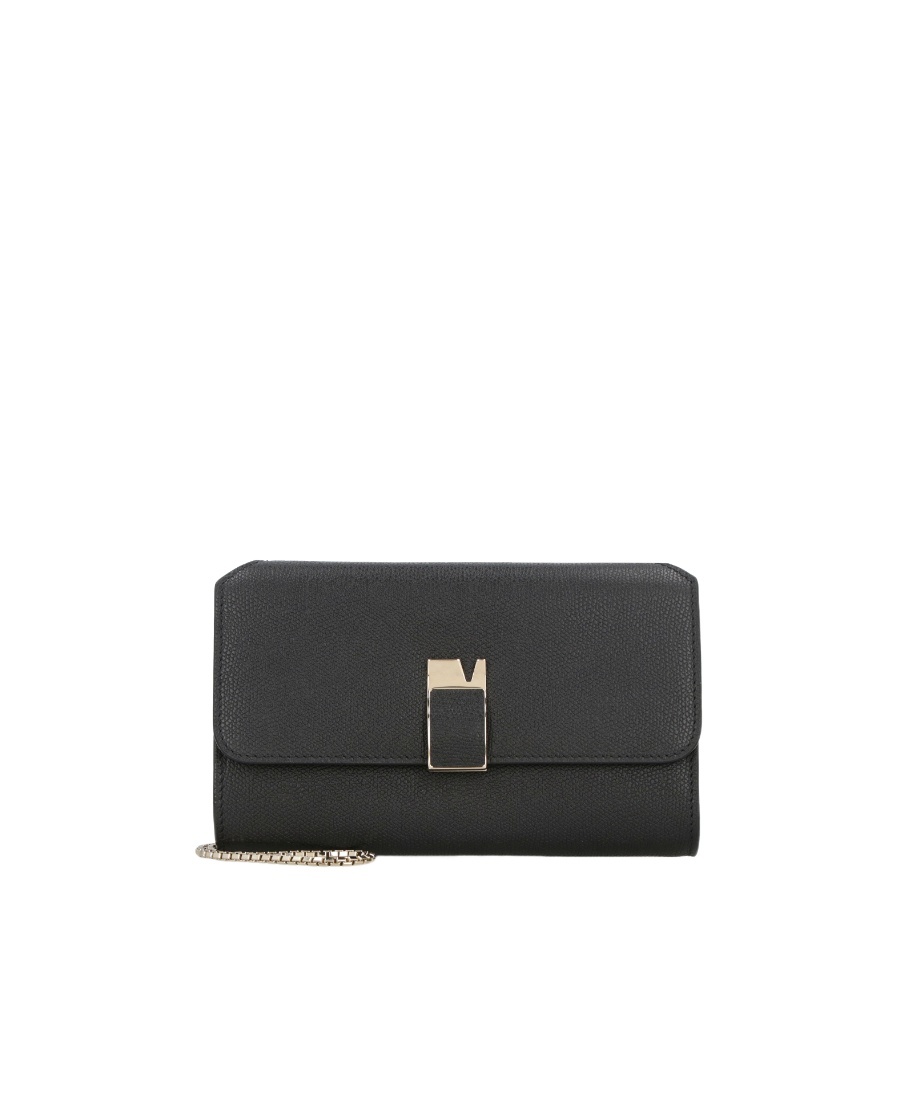 Valextra Nolo Chain-linked Wallet In Black