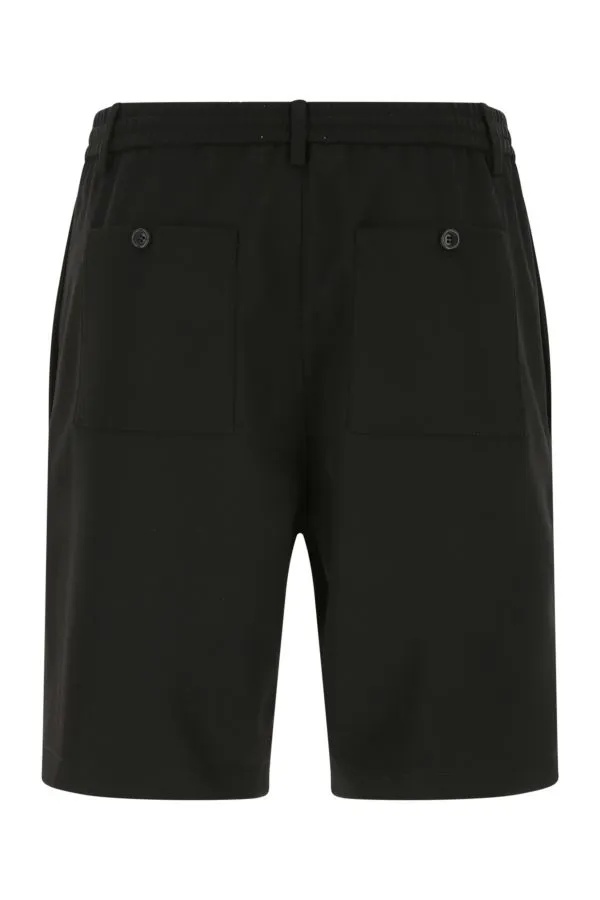 Ami Alexandre Mattiussi Elasticated Waistband Bermuda Shorts In Black