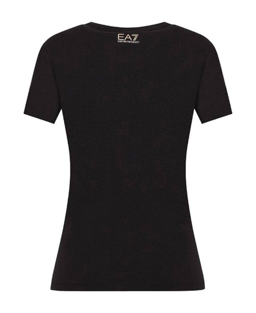 Ea7 Logo-print T-shirt In Black