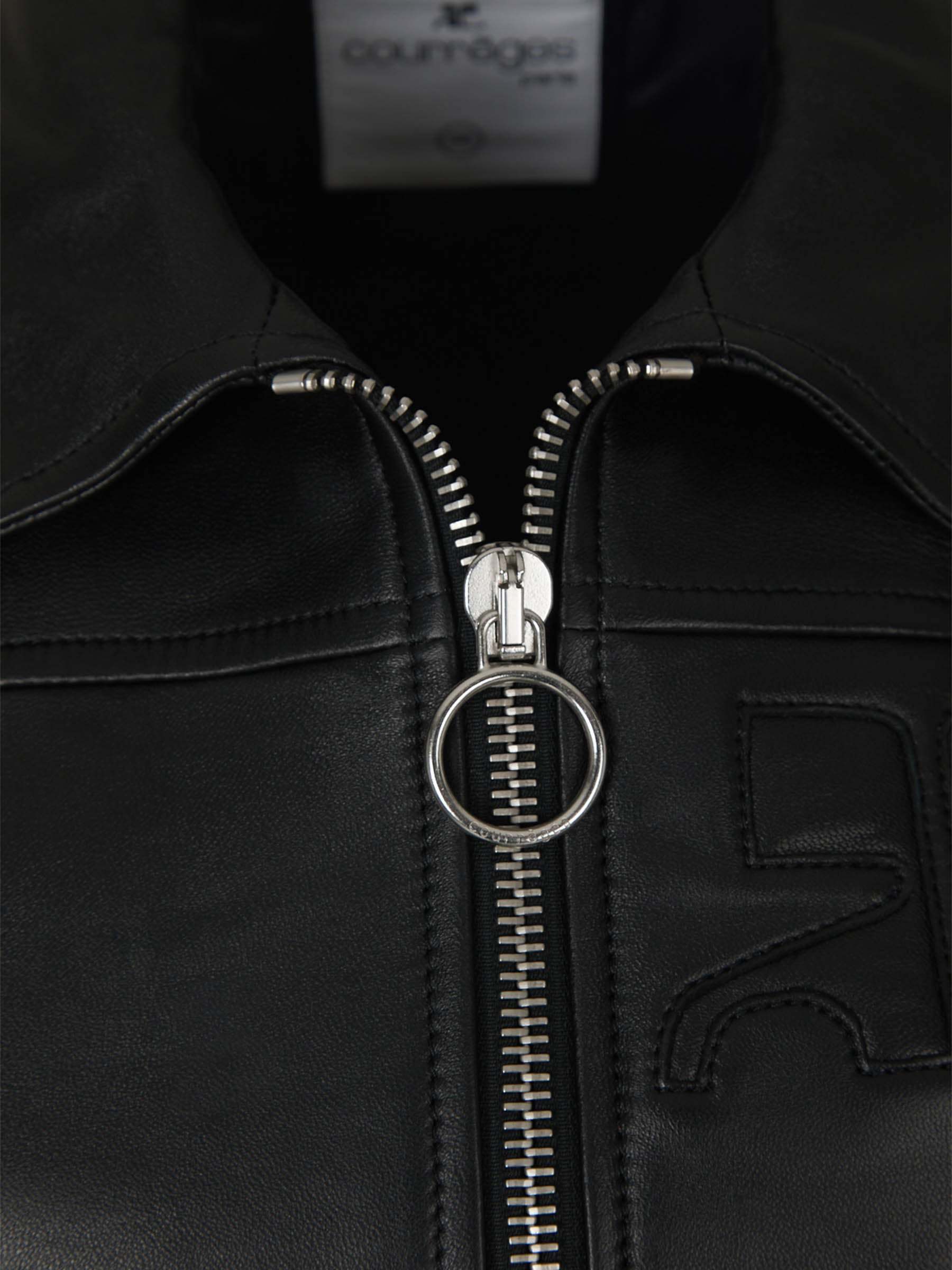 Shop Courrèges Iconic Zip-up Jacket In Black