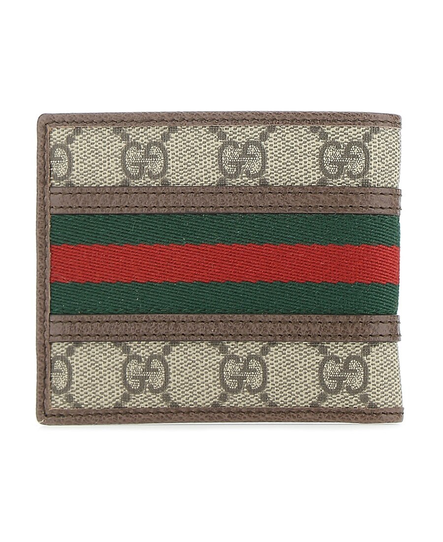 Gucci Ophidia Gg Bi-fold Wallet In Brown