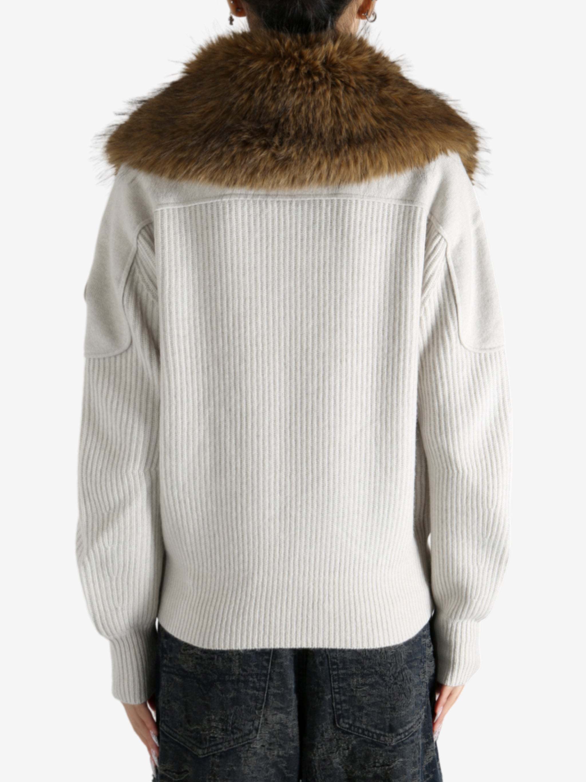 Moose Knuckles Corina Full-zip Jumper In White