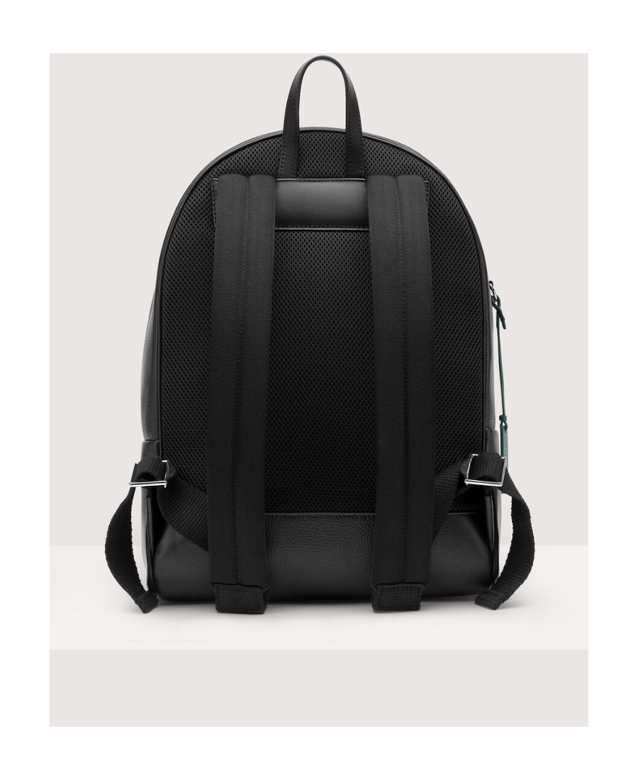 Coccinelle Grained Leather Backpack In Black