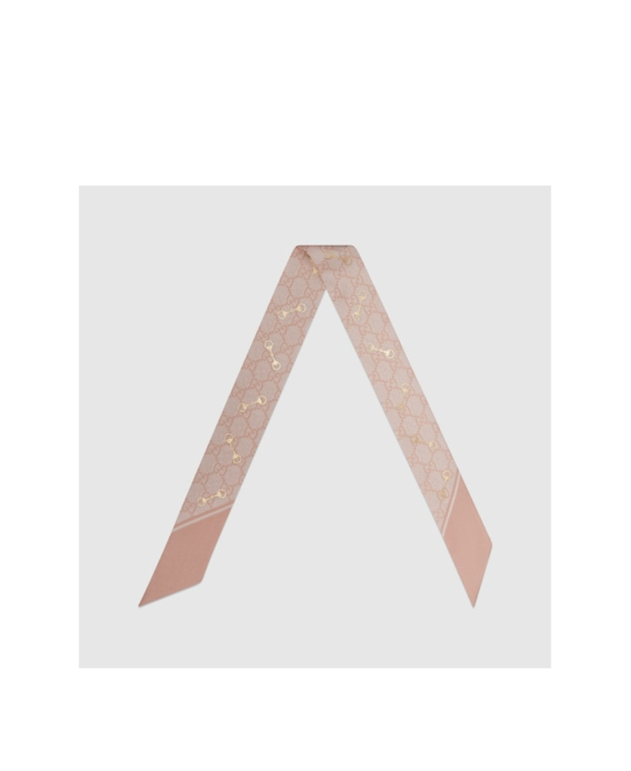 Gucci Gg-print Silk Scarf In Nude