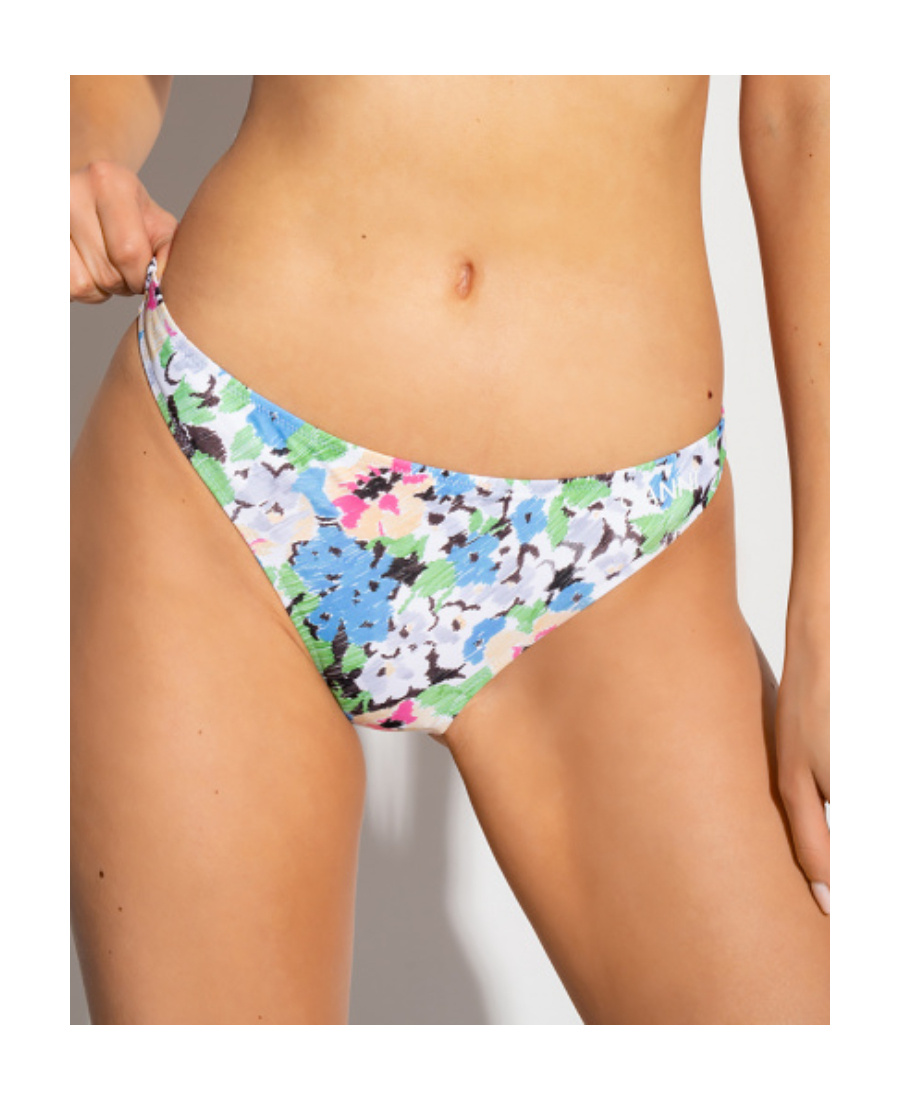 Ganni Women Floral Pattern Bikini Briefs In White