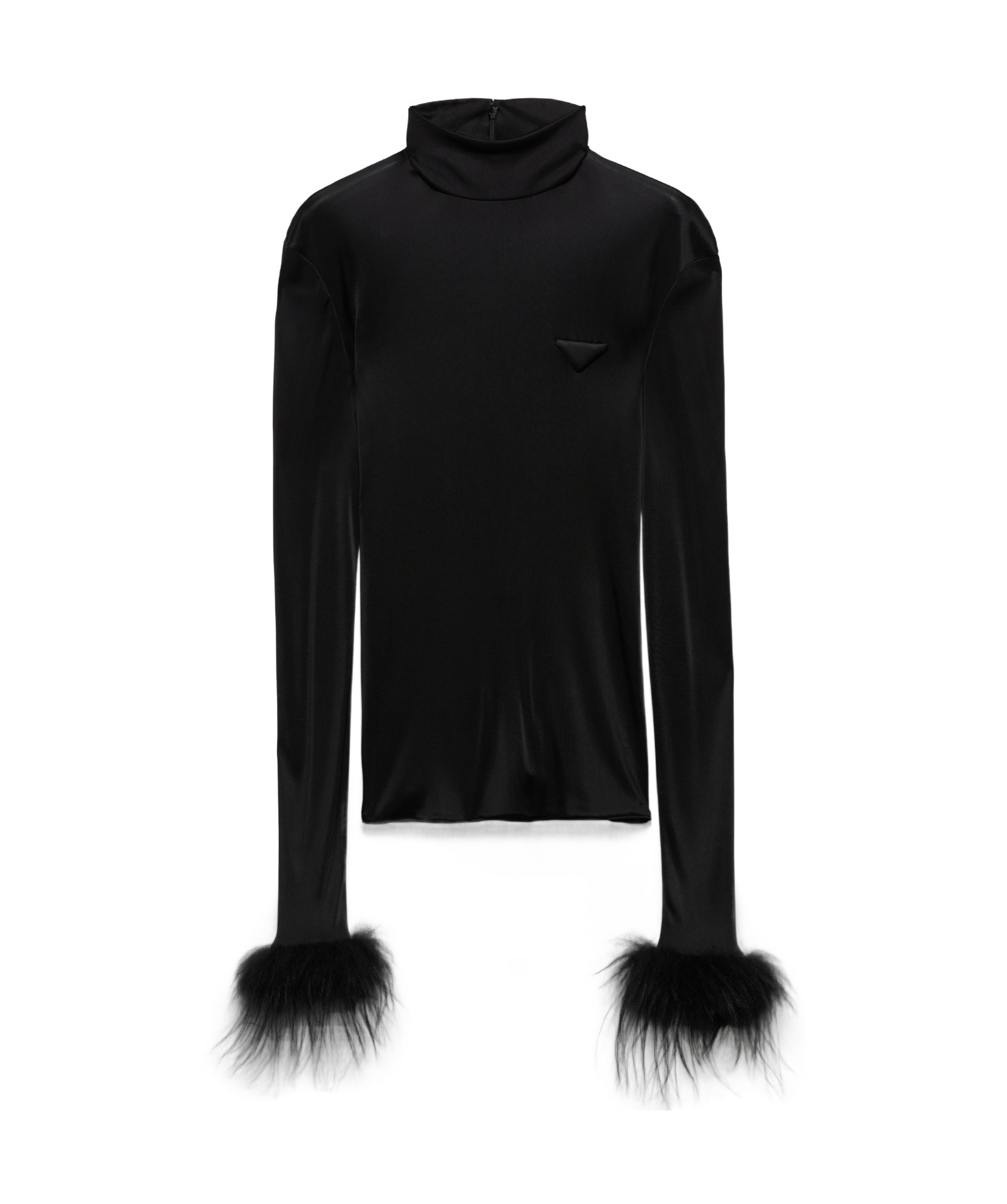 Prada Top In Jersey Nero Donna In Black