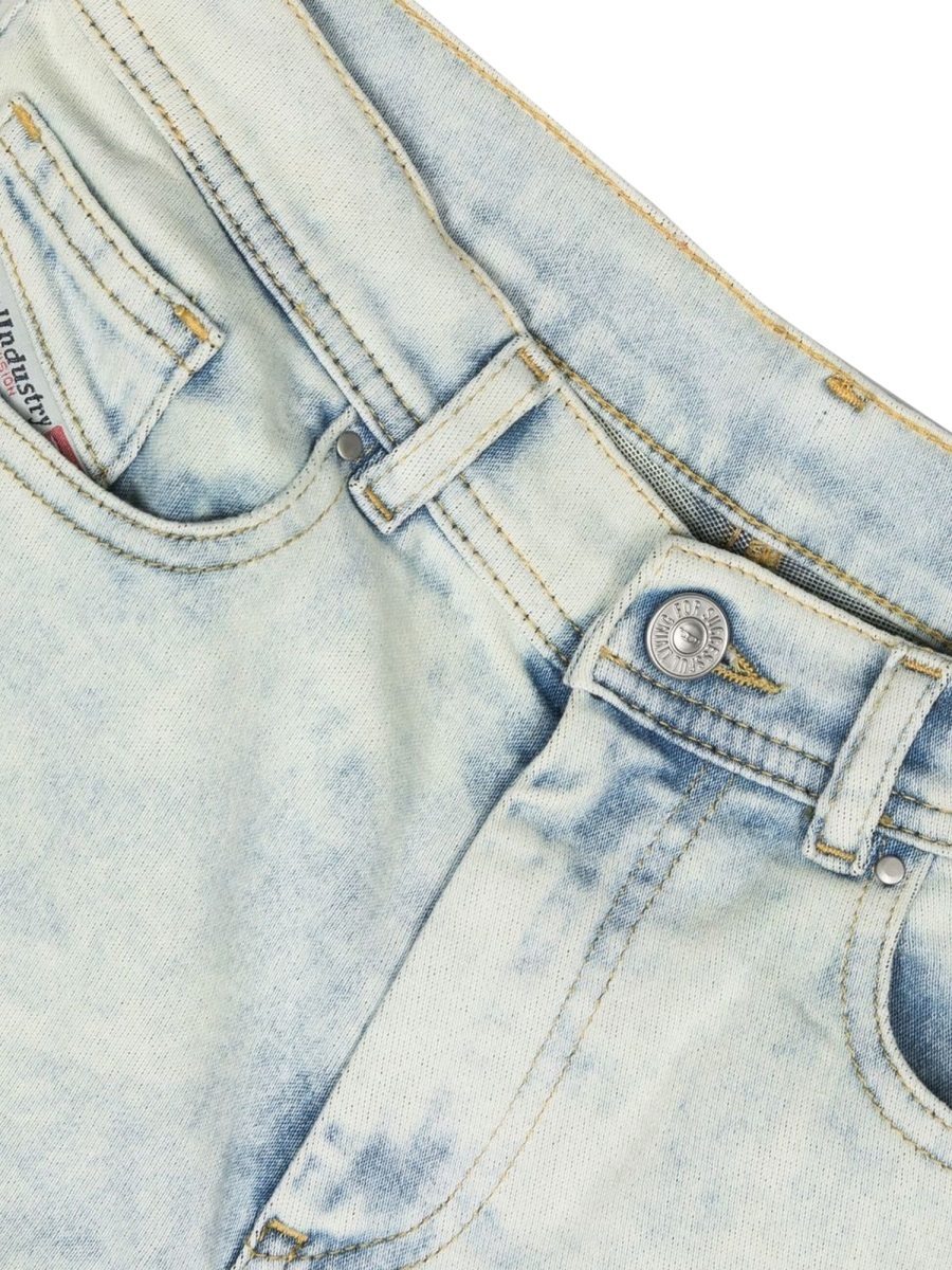 Diesel Logo-patch Stretch-cotton Jeans In White