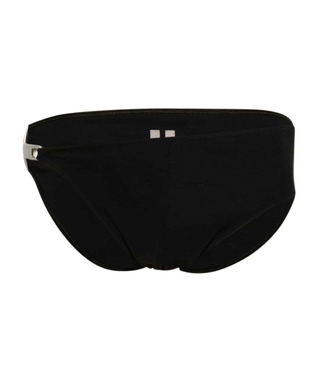 Rick Owens Plaque-appliqué Swim Trunks In Black
