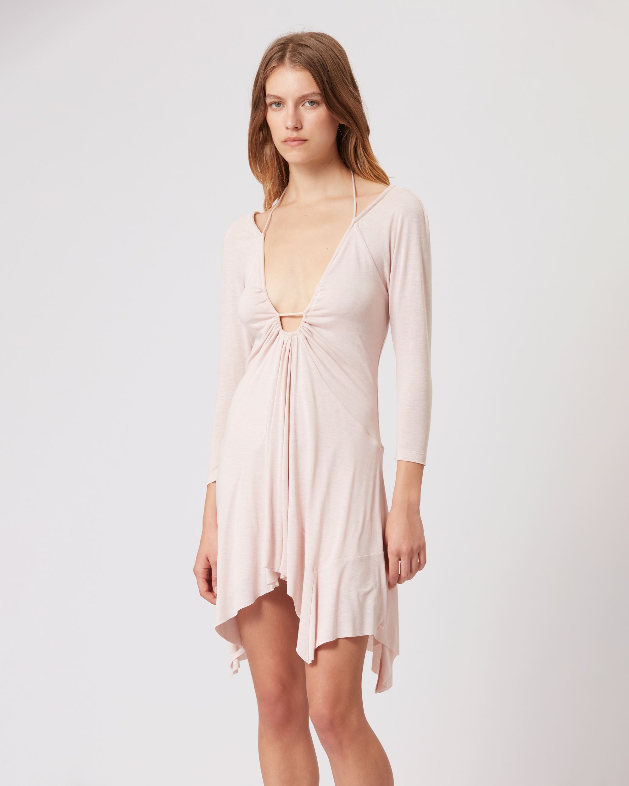 Isabel Marant Fabuela Handkerchief-hem Dress In Pink