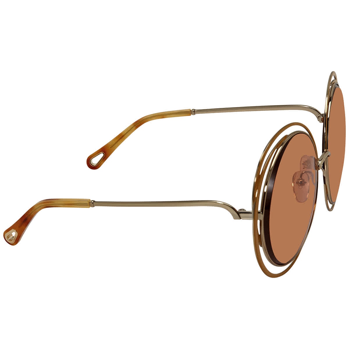Chloé Round Sunglasses In Nude