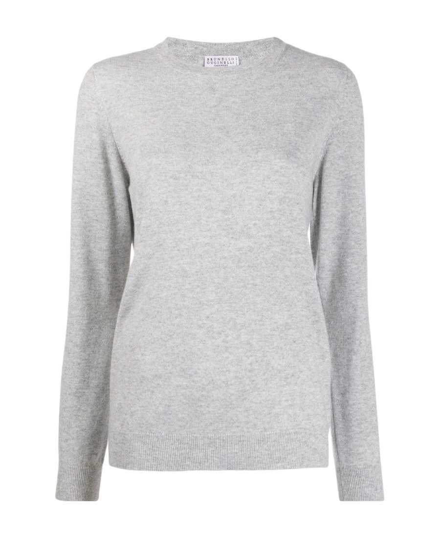 Brunello Cucinelli Ribbed-knit Cashmere Jumper In Gray