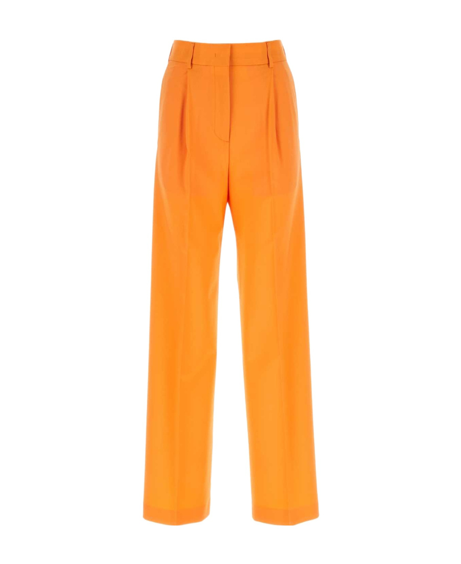 Msgm High-waist Straight-leg Trousers In Orange