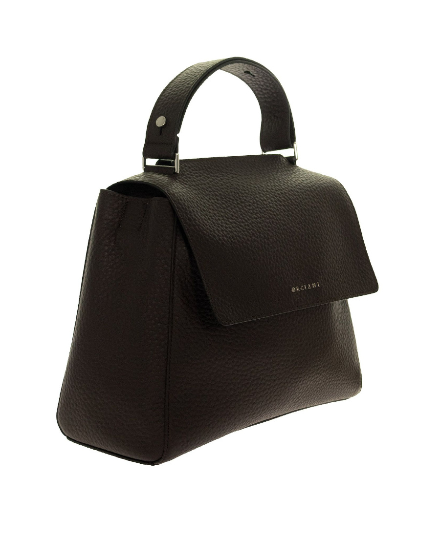 Orciani Logo Handbag In Gray