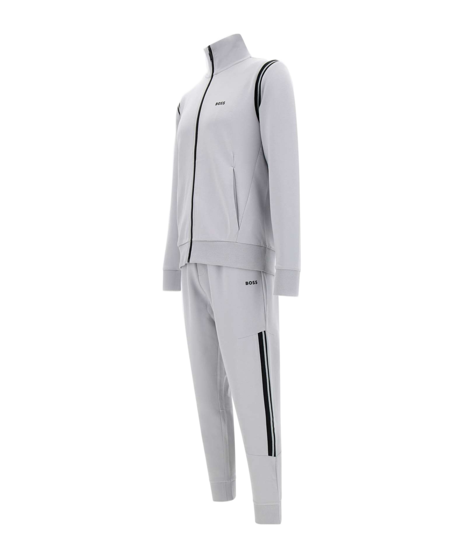 Hugo Boss Two-piece Long-sleeved Sweatshirt And Sweatpants In White